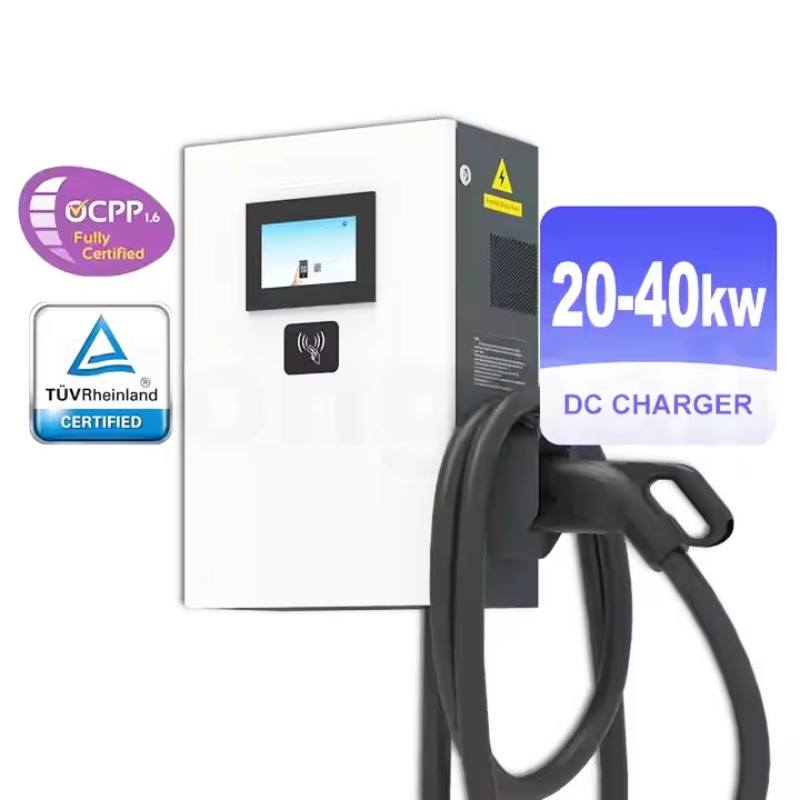 Dc Fast Charger 30Kw Wallbox Commercial - เครื่องชาร์จรถยนต์ไฟฟ้าแบบติดผนัง DC 20KW 30KW 40KW CCS1