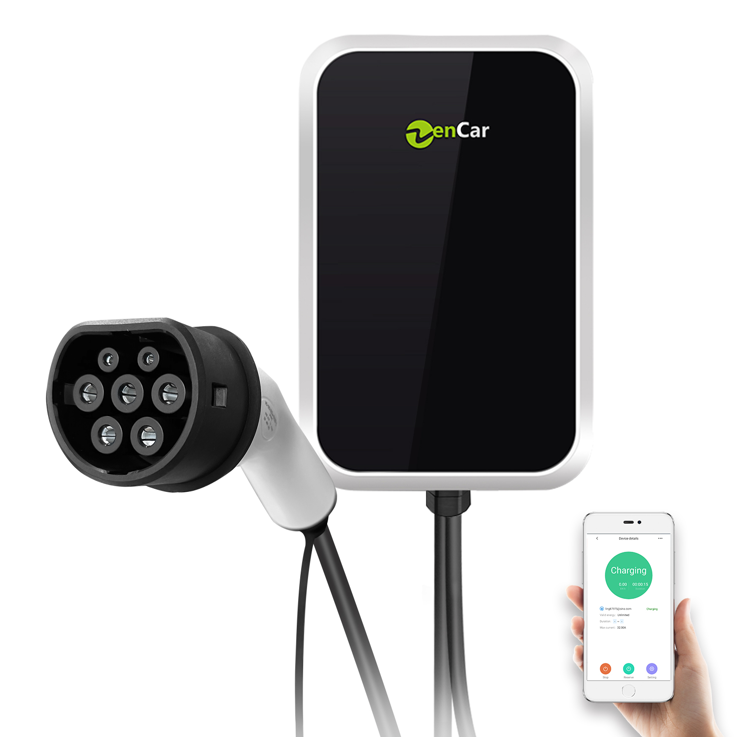 สถานีชาร์จรถยนต์ไฟฟ้า AC 7kW 1 - 22Kw Wallbox Type 2 Ocpp Rfid บทวิจารณ์และราคา