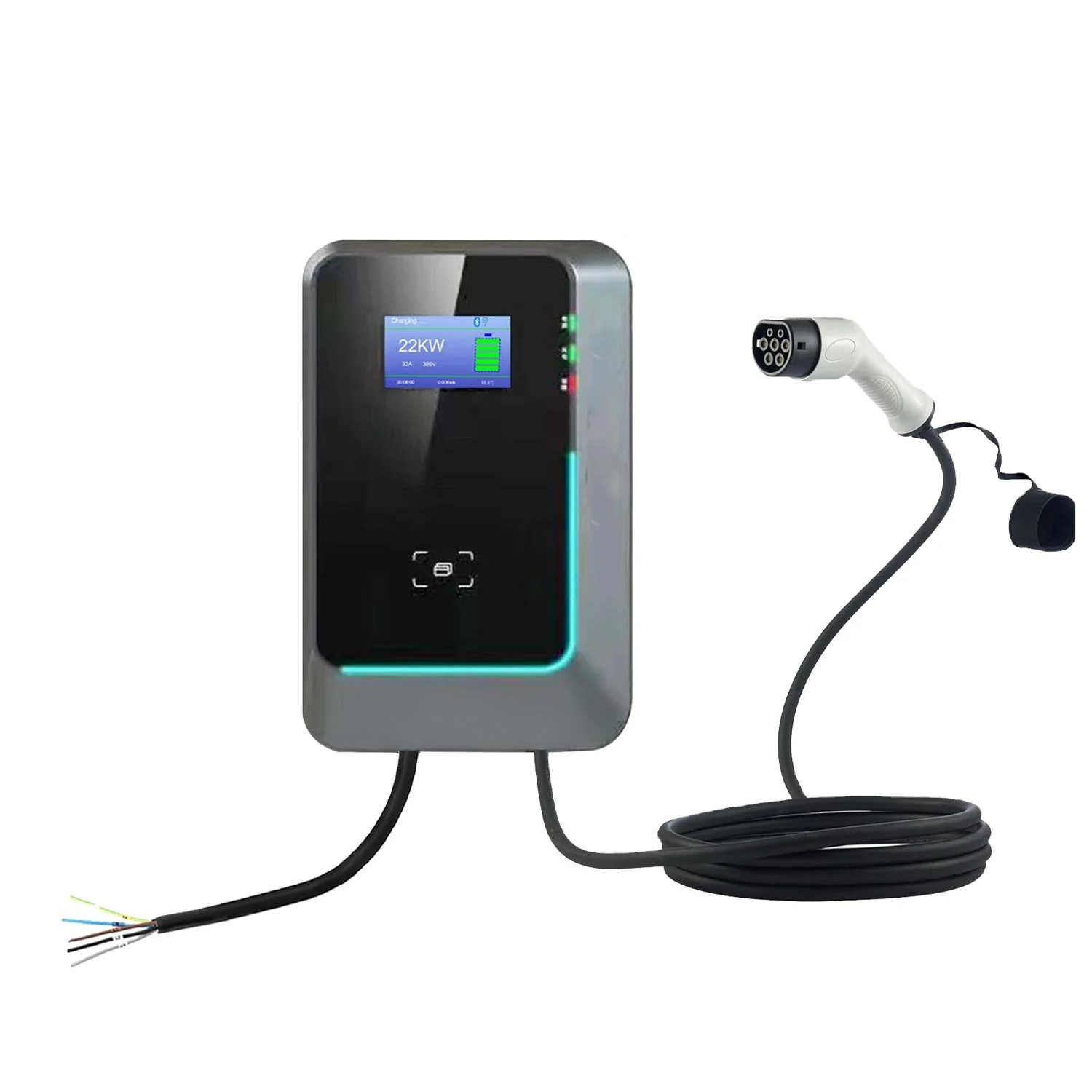 สถานีชาร์จรถยนต์ไฟฟ้าแบบติดผนั - 22Kw Wallbox Type 2 Ocpp Rfid บทวิจารณ์และราคา