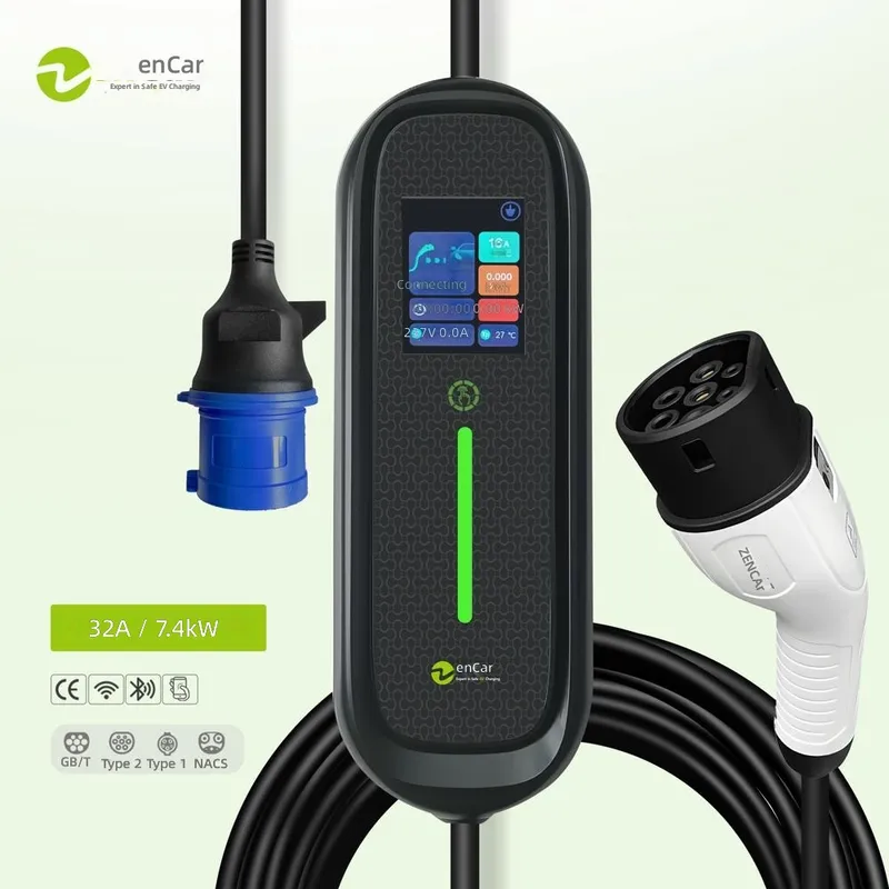 เครื่องชาร์จรถยนต์ไฟฟ้าแบบพกพา - Portable Ev Charger 32A Type 2 Cee Plug บทวิจารณ์และราคา