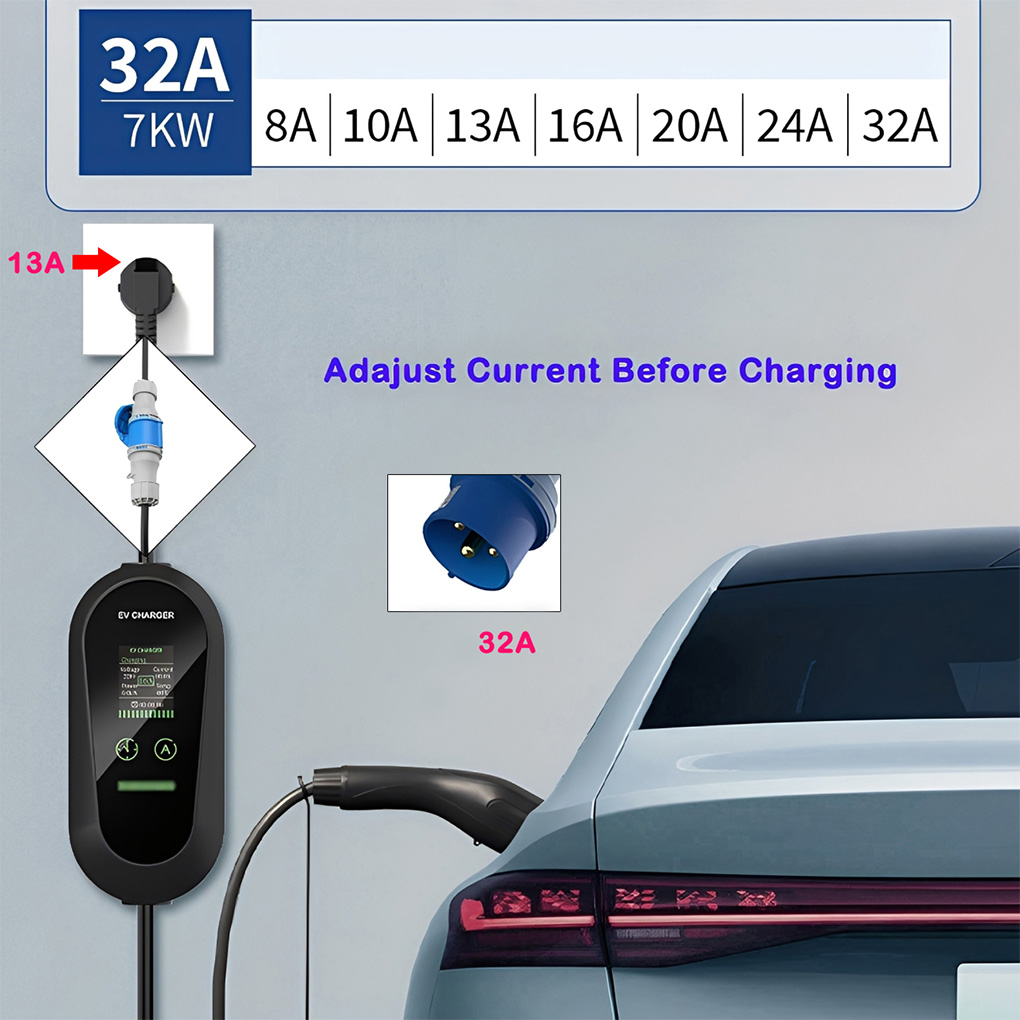 เครื่องชาร์จ EV แบบพกพา Type2  - Portable Ev Charger 32A Type 2 Cee Plug บทวิจารณ์และราคา